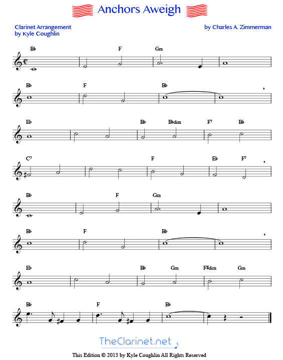 Clarinet sheet music pdf free